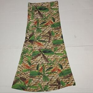 ❤️LANCA PERFUME MIDI PLEATED BACK SKIRT SIGNED LEAVES 26" WAIST